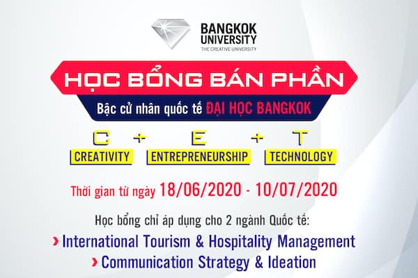 Học bổng 50% – Global Bright 2020 đến từ Đại học Bangkok Thái Lan